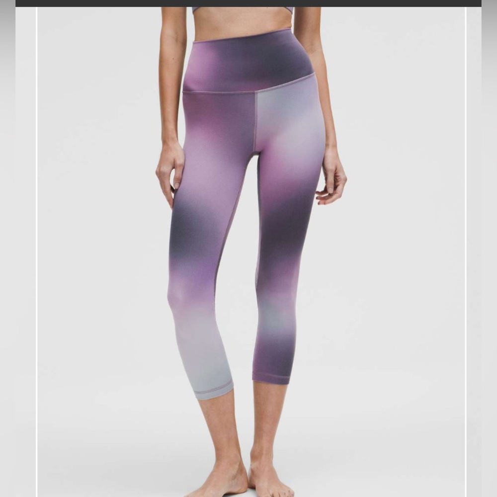 Lululemon Align High-Rise Crop 23 Aurora Haze Purple Multi Purple Ombre Leggings